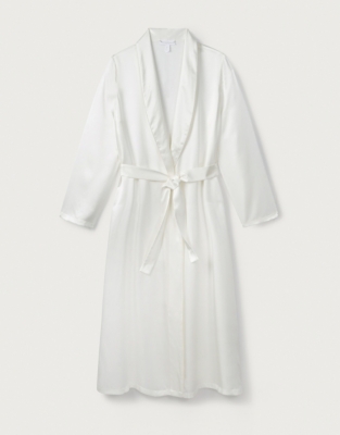 white jersey dressing gown