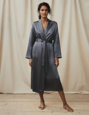 Grey 2025 silk robe