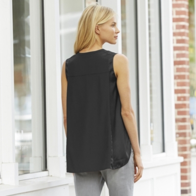 Silk Satin Sleeveless Blouse | The White Company UK