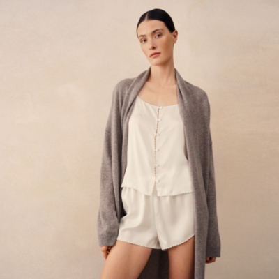 Silk Scalloped Edge Short Pyjama Set