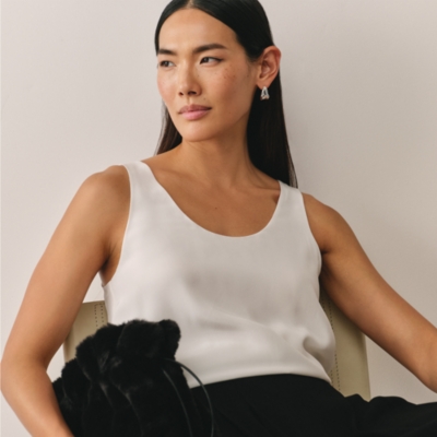 Silk Scoop Neck Cami Top