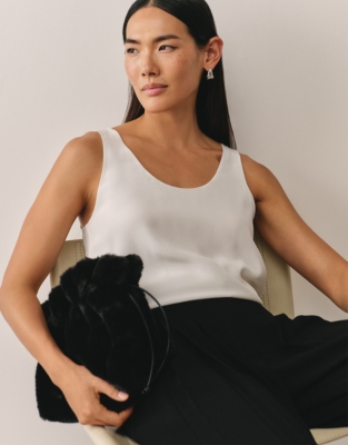 Silk Scoop Neck Cami Top