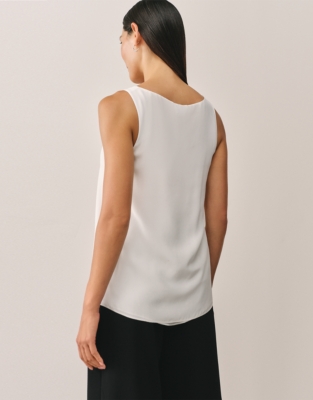Silk Scoop Neck Cami Top
