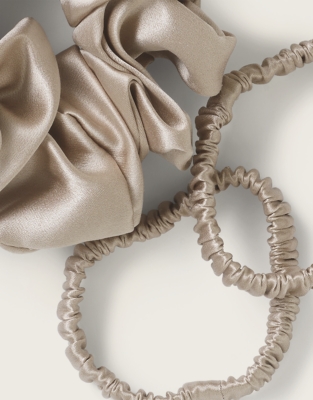 Silk Scrunchies – 3 Pack  - Dove