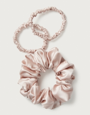 Silk Scrunchies – Set of 3