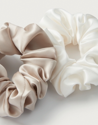 Silk Sleep Scrunchies – Set of 2