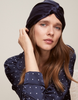 Silk Sleep Turban Silk Nightwear The White Company UK