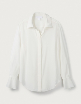 Silk Split-Cuff Blouse | Clothing Sale | The White Company UK