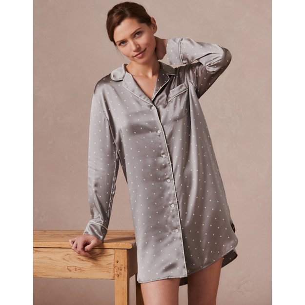 Silk Spot Nightshirt, New In Nightwear