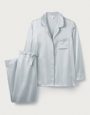 Silk Stitch-Detail Pyjama Set | Nightwear & Robes Sale | The White ...
