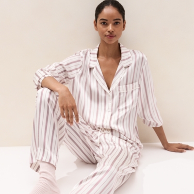 Silk Stripe Classic Pyjama Set