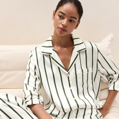Silk Stripe Classic Pyjama Set