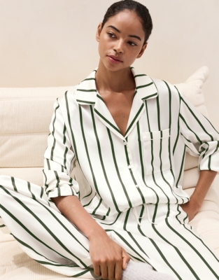 Silk Stripe Classic Pyjama Set