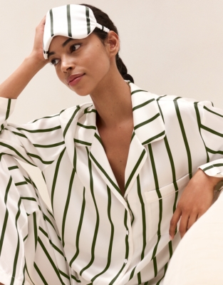 Silk Stripe Eye Mask