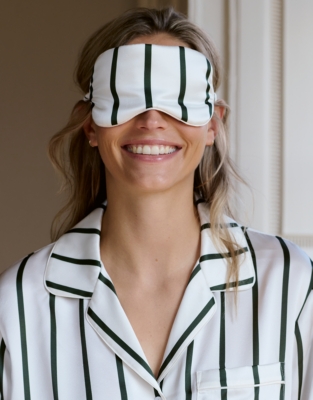 Silk Stripe Eye Mask