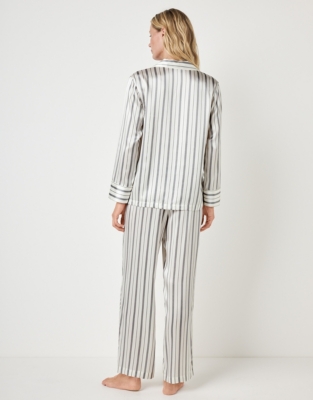 Silk Stripe Pajama Set