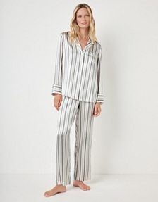 Silk Stripe Pajama Set