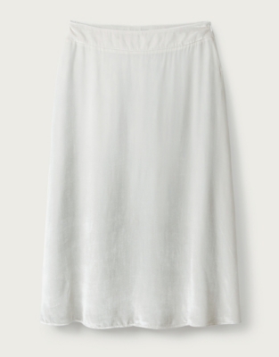 white velvet skirt