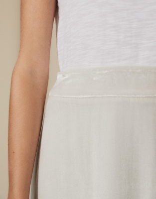 white velvet skirt