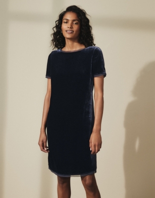 White company shop velvet dress