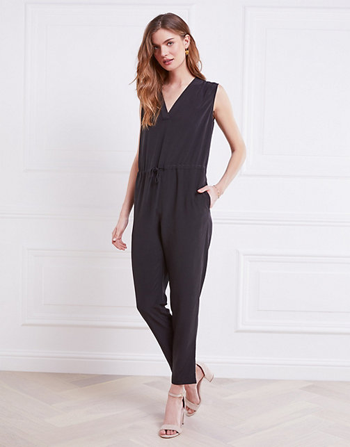Silk Wrap Over Jumpsuit | Clothing Sale | The White Company UK