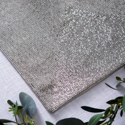 SilverBeaded Charger Table Linen & Accessories The White Company UK