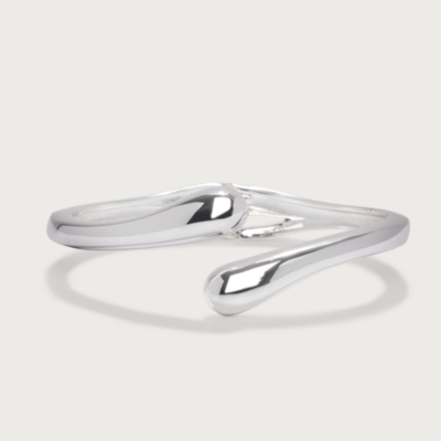 Silver Droplet Detail Cuff Bracelet