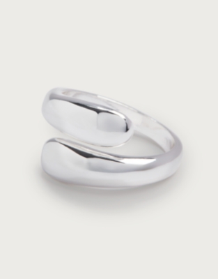 Silver Droplet Detail Ring