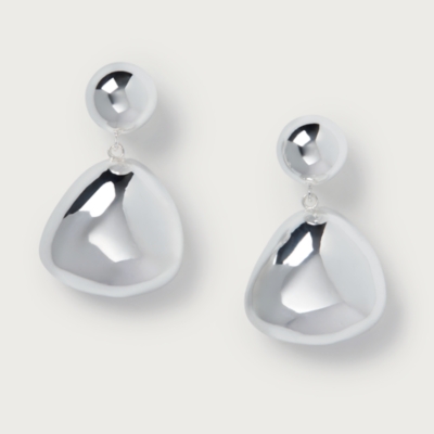 Silver Droplet Earrings