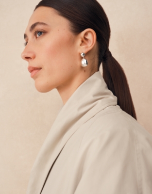 Silver Droplet Earrings