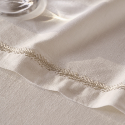 Silver Fern Stitched Table Runner