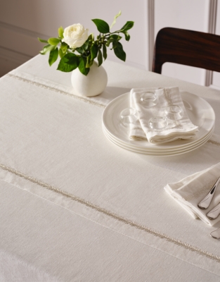 Silver Fern Stitched Table Runner