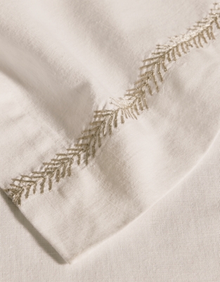 Silver Fern Stitched Table Runner