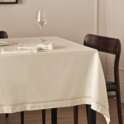 Silver Fern Stitched Tablecloth