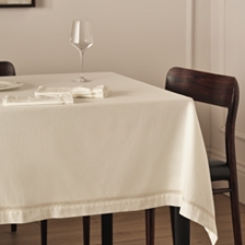 Silver Fern Stitched Tablecloth