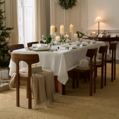 Silver Fern Stitched Tablecloth