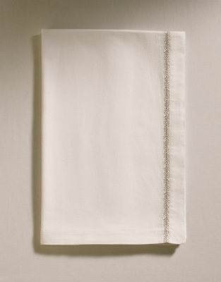 Silver Fern Stitched Tablecloth
