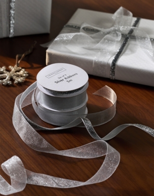 Silver Mixed Ribbons – Set of 3