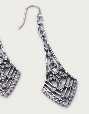 Silver Ox Deco Earrings