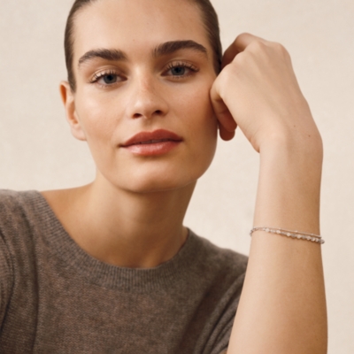 Silver Plated Delicate Beaded Bracelet