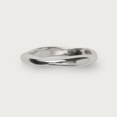 Silver Plated Hammered Ring