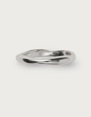 Silver Plated Hammered Ring