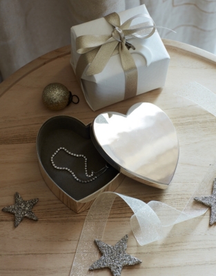 Silver Plated Heart Box