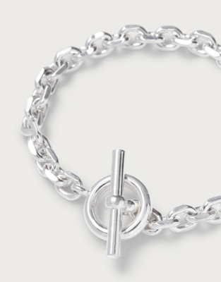 Silver Plated T-Bar Bracelet