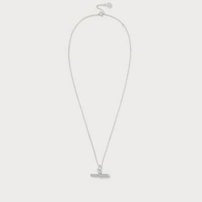 Silver Plated T-Bar Necklace