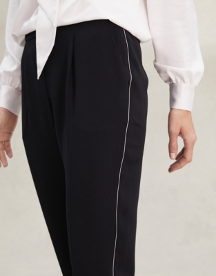 silver side stripe trousers