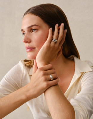 Silver Stacking Rings – Set of 3