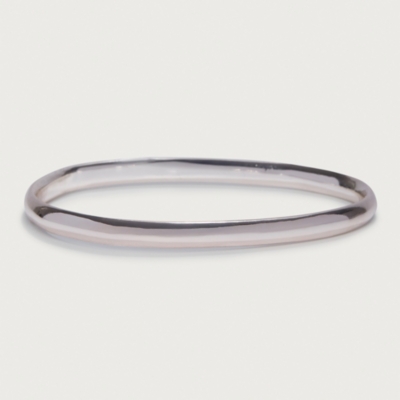 Silver-plated Organic Shape Bangle