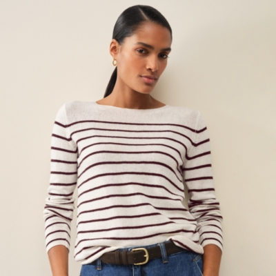 Simple Breton Stripe Jumper with Cashmere