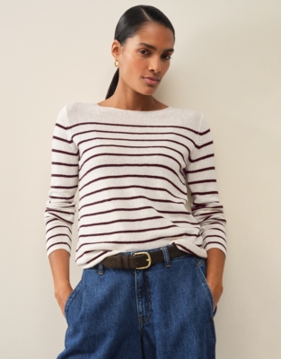 Simple Breton Stripe Jumper with Cashmere